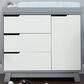 Babyletto Hudson 3 Drawer Changer Dresser in Grey and White, , large