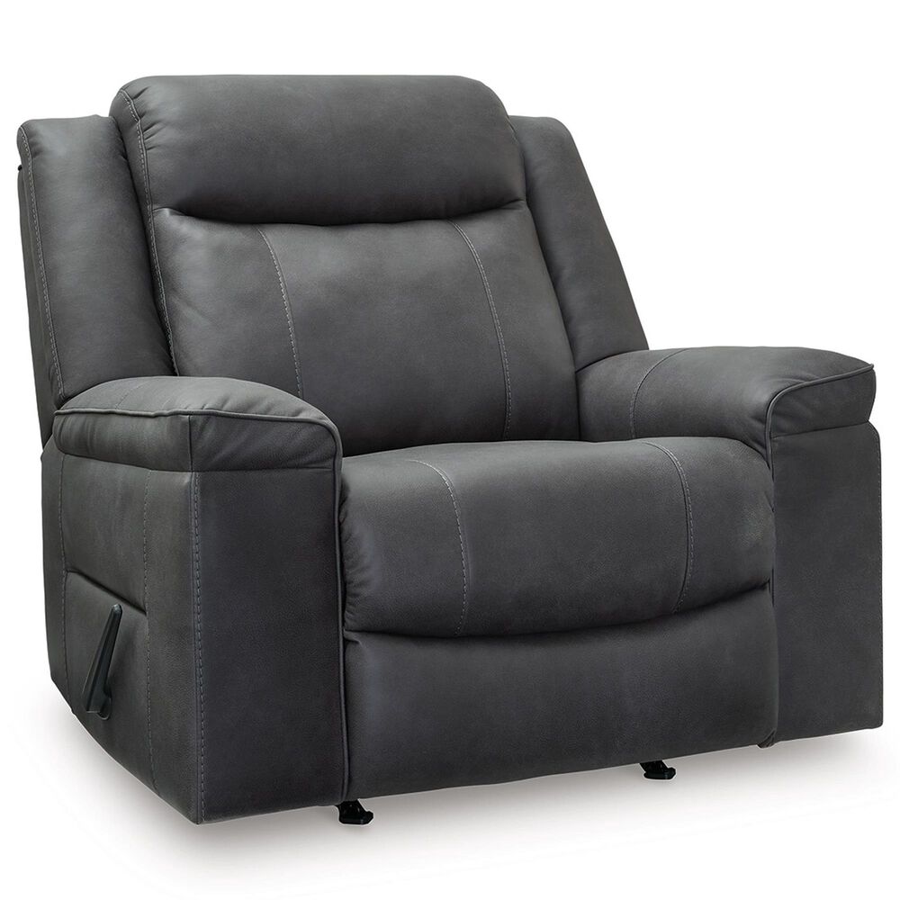 Ashley Status Check Manual Rocker Recliner in Shadow, , large