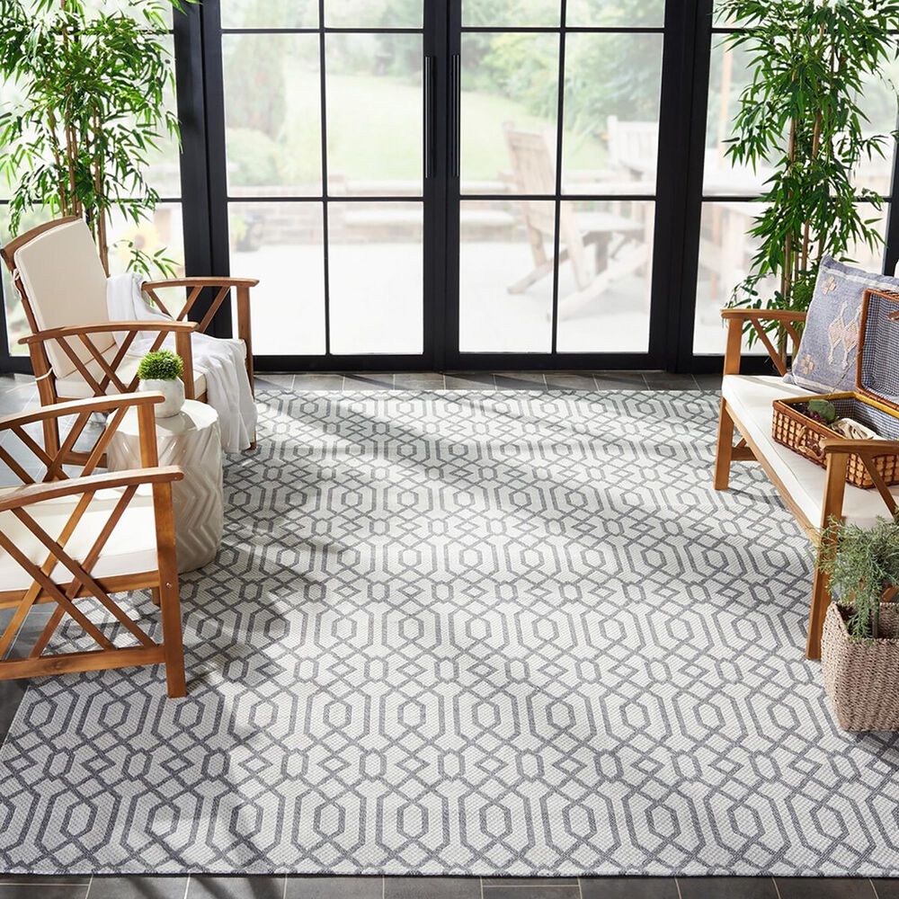 Safavieh Martha Stewart Cotton 9&#39; x 12&#39; Silver and Grey Area Rug, , large