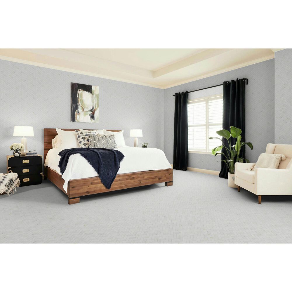 Shaw Eterna Alps Thassos 10.25" x 12.5" Natural Stone Mosaic Sheet, , large