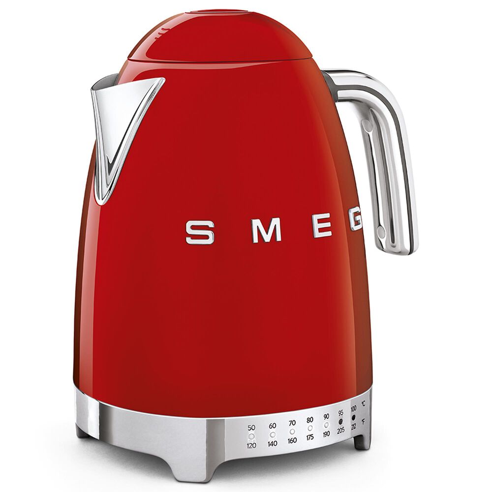 Retro Style 1.7L Electric Kettle | Red & Stainless Steel