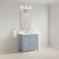 37B Claudine 36" Single Bathroom Vanity in Soft Blue with Glossy White Composite Stone Top and Backsplash, , large