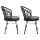 Hearth and Haven Tavon Patio Chair with Gray Cushion in Gray (Set of 2), , large