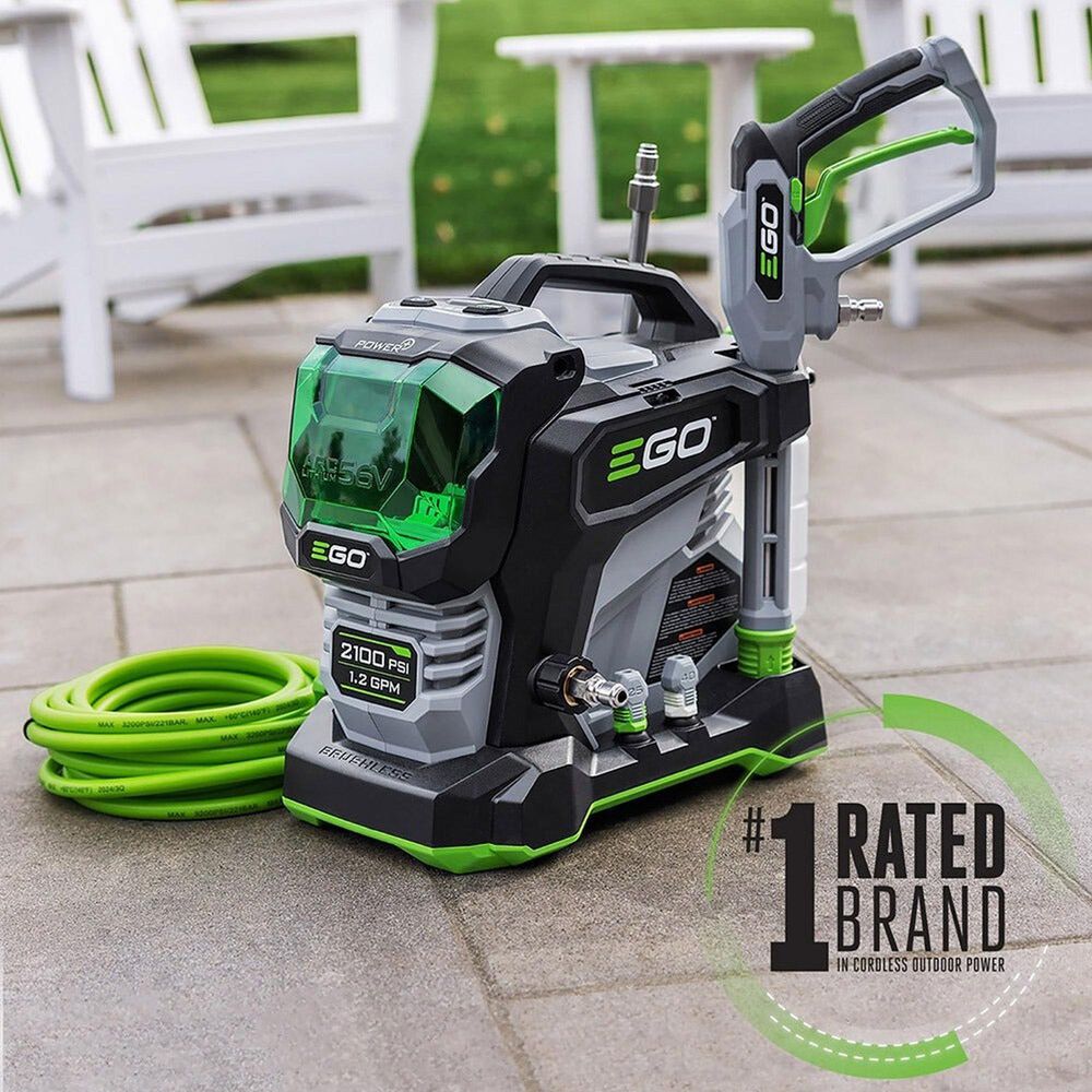 EGO Power+ 2100 PSI Compact Pressure Washer in Gray and Green, , large