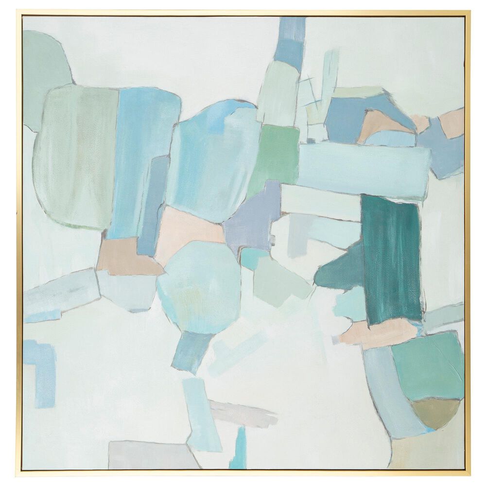 Ashley Wynburn 48" x 48" Wall Art in White, Blue and Green, , large