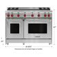 Wolf 48" Gas Range Liquid Propane, , large