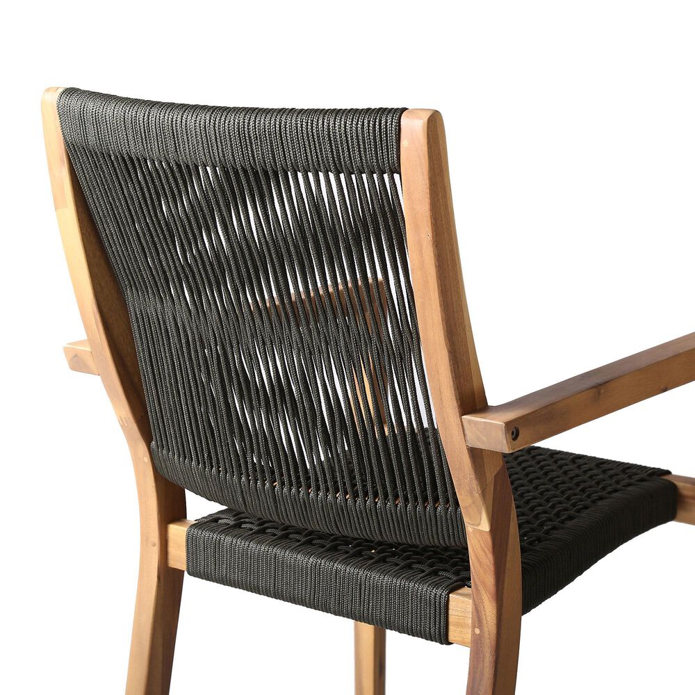 Blue River Madsen Patio Dining Chair in Charcoal/Gray/Eucalyptus &#40;Set of 2&#41;, , large