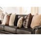 Hydeline Billingham Leather Stationary Sofa in Ash, , large