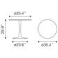 Zuo Modern Opus Dining Table in White/Gold, , large