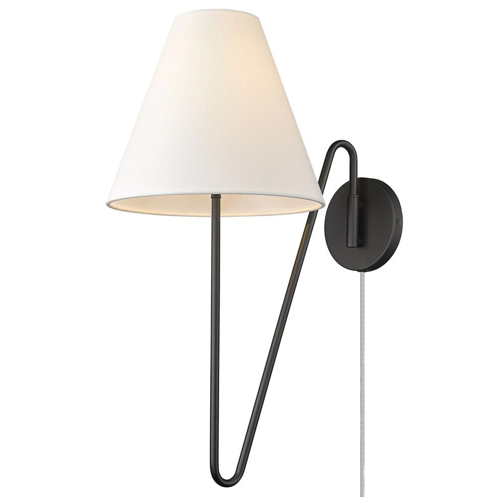 Golden Lighting Kennedy 1-Light Wall Sconce in Natural Black, , large