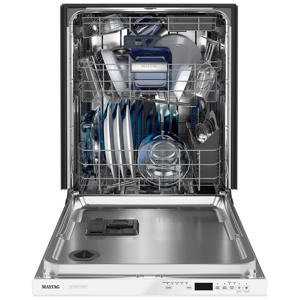 Maytag 24&quot; Built-In Top Controls Dishwasher in White, , large