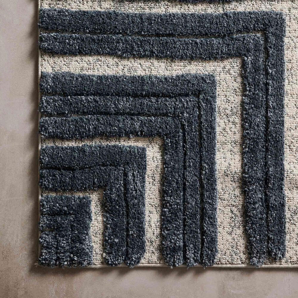 Loloi II Hagen 5&#39;3&quot; x 7&#39;8&quot; Blue and White Area Rug, , large