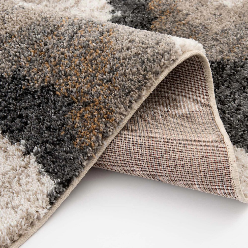Central Oriental Tulsa Riverlyn Nickel and Multicolor 5' x 7'3" Area Rug, , large