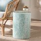 Baxton Studio Draven End Table in White and Blue, , large