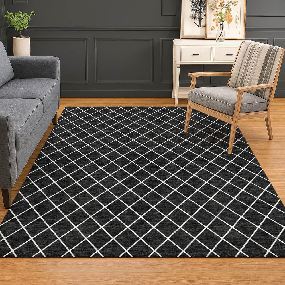 Dalyn Rug Company The Reserve TR15 Black 9&#39; x 12&#39; Indoor/Outdoor Area Rug, , large