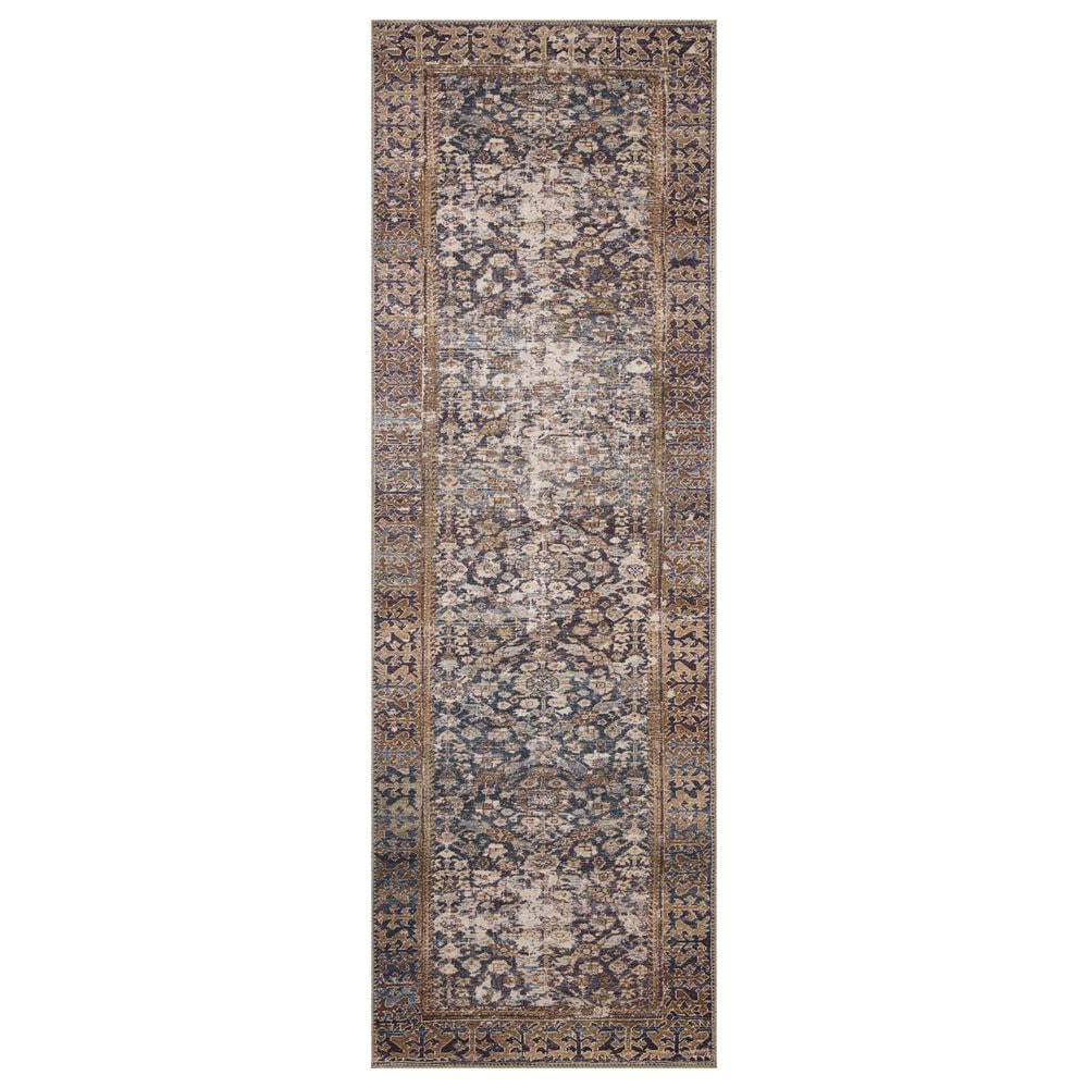 Amber Lewis x Loloi Georgie 2"6" x 7"6" Denim and Spice Runner, , large