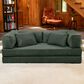 Jaxx Unsofa Stationary Loveseat in Forest Dark Green, , large
