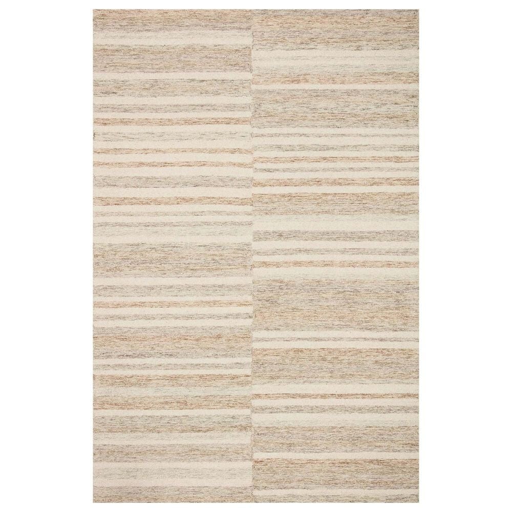 Chris Loves Julia x Loloi Chris 11"6" x 15" Ivory and Clay Area Rug, , large