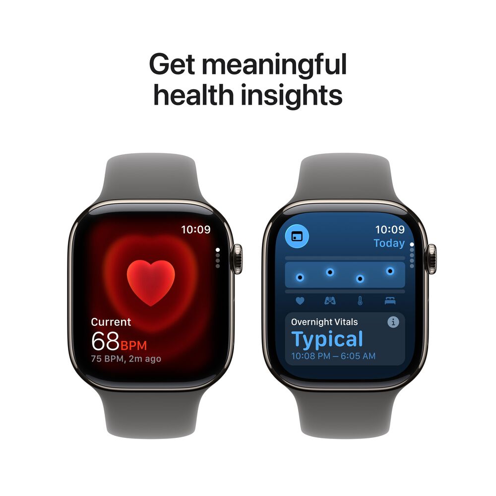 Apple Watch Series 11 &#40;GPS+Cellular&#41; 46mm Natural Titanium Case with Stone Gray Sport Band - M/L - Natural - &#40;2025&#41;&#40;Pre-Order&#41;, , large