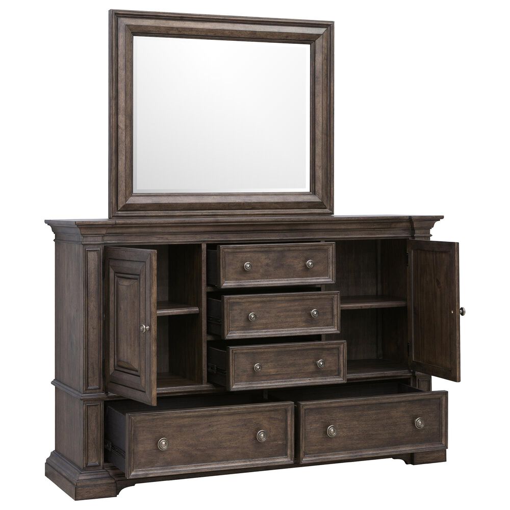 Pulaski Furniture Corp Woodbury 5-Piece King Bedroom Set in Brown, , large
