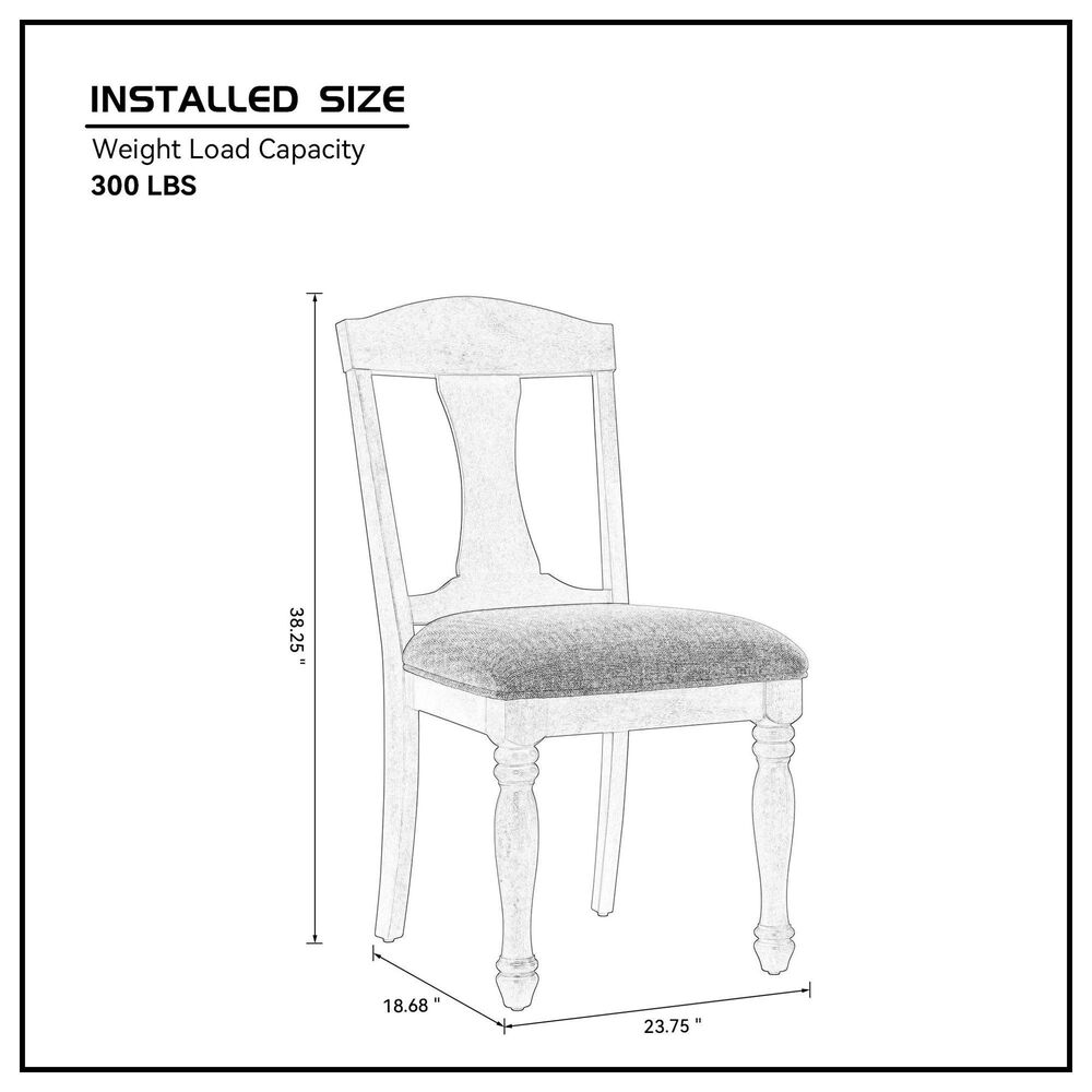 Hearth and Haven Side Chair in White Oak (Set of 2), , large
