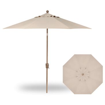Garden Party 9" Push Button Tilt Umbrella in Champagne Linen, , large