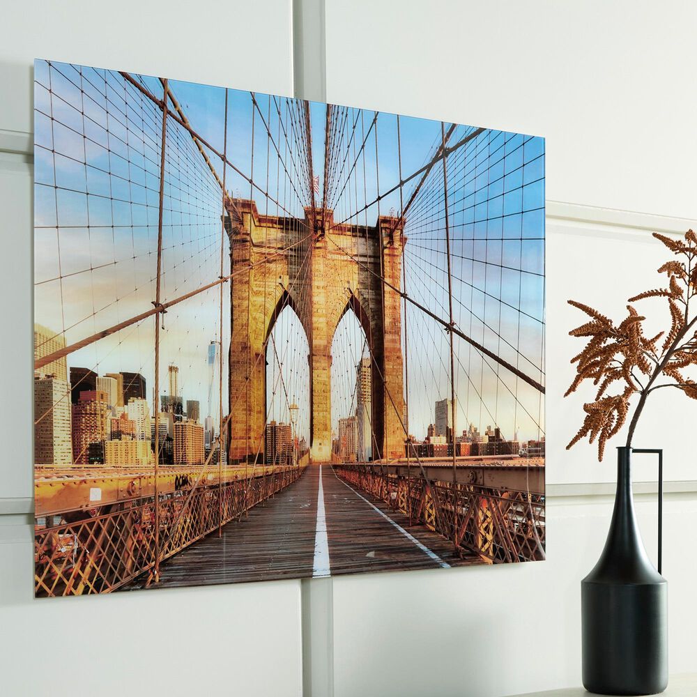 Ashley Shayward 48" x 36" Wall Art in Blue and Amber, , large