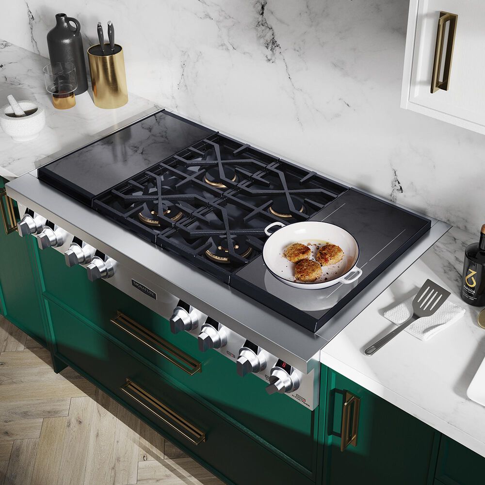Signature Kitchen Suite 48&quot; Dual-Fuel Professional Rangetop in Stainless Steel, , large