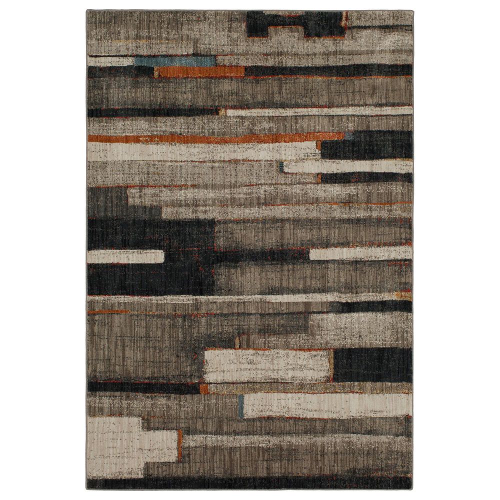 Karastan Elements Compose 91456-90097 8" x 11" Charcoal Area Rug, , large