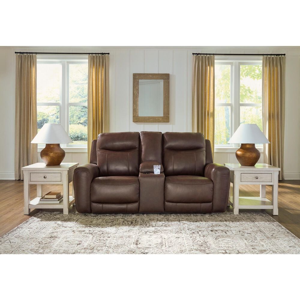 Ashley Gravier Power Reclining Loveseat with Console and Adjustable Headrest in Cordova, , large