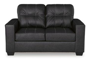 Ashley Barlin Mills Loveseat in Carbon, , large