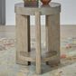 Belle Furnishings Affinity Chairside Table in Dusty Taupe and Concrete, , large