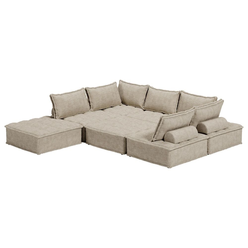 Ashley Bales 7-Piece Modular U-Shaped Sectional in Taupe, , large