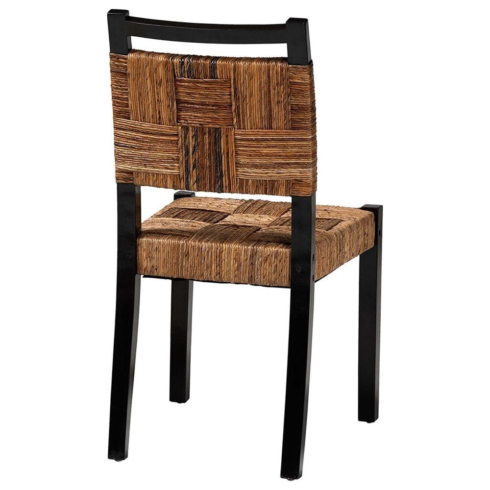 Baxton Studio Raniya Side Chair in Natural Brown and Black, , large