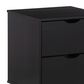 Linon Home Decor Polly 2-Drawer Nightstand in Black, , large