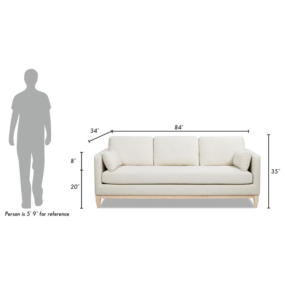 Jennifer Taylor Home Knox Stationary Sofa in Flax White, , large