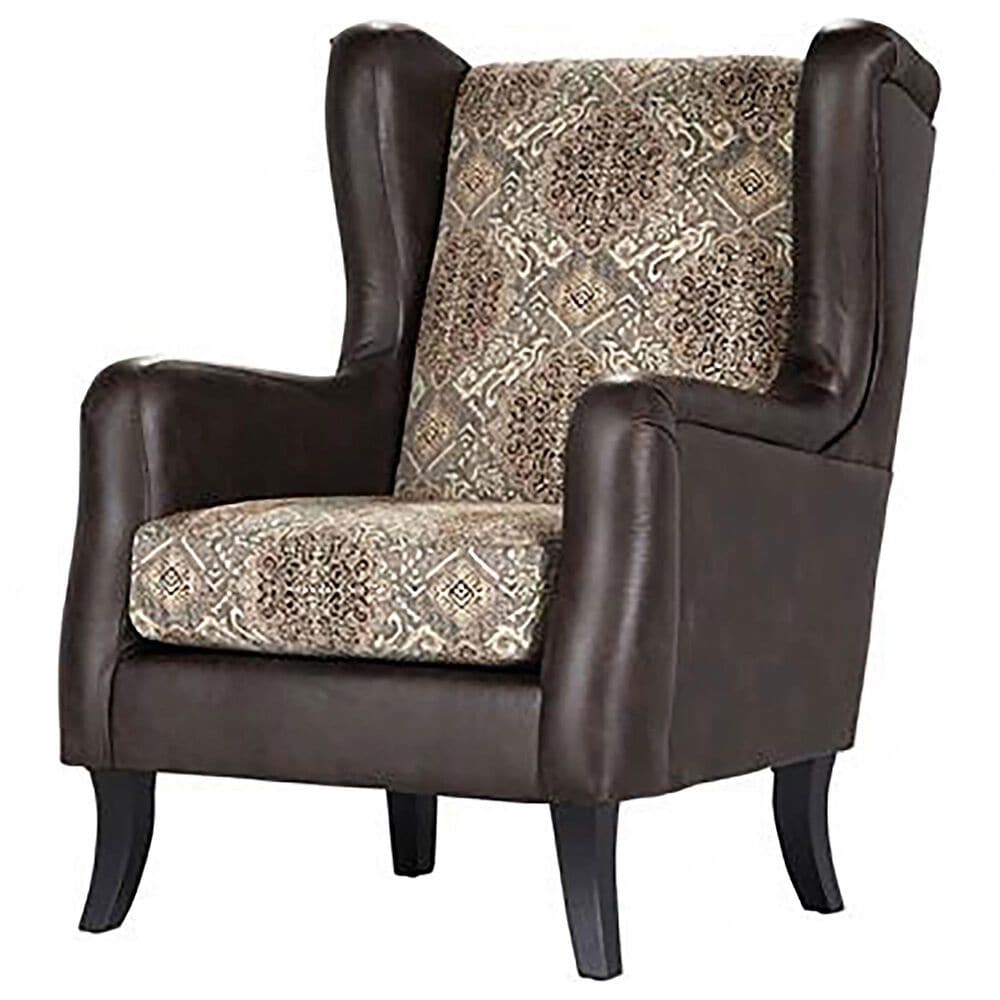 Coaster Elmbrook Wingback Accent Club Chair in Brown, , large