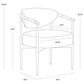 SUNPAN TRADING Mersin and Heloise 5-Piece Round Dining Set in Black and Gold, , large