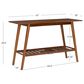 Linon Home Decor Charlotte Console Table in Warm Walnut, , large