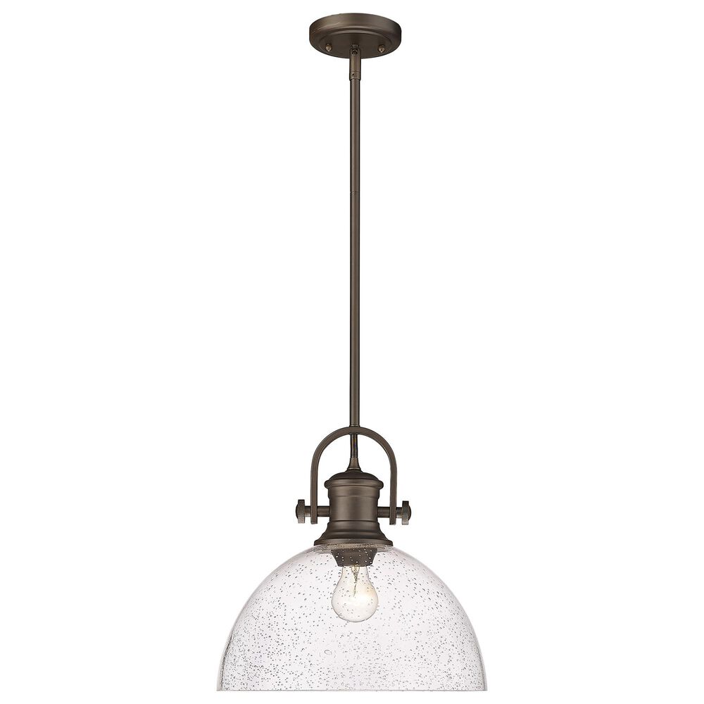 Golden Lighting Hines 1-Light Pendant in Rubbed Bronze, , large