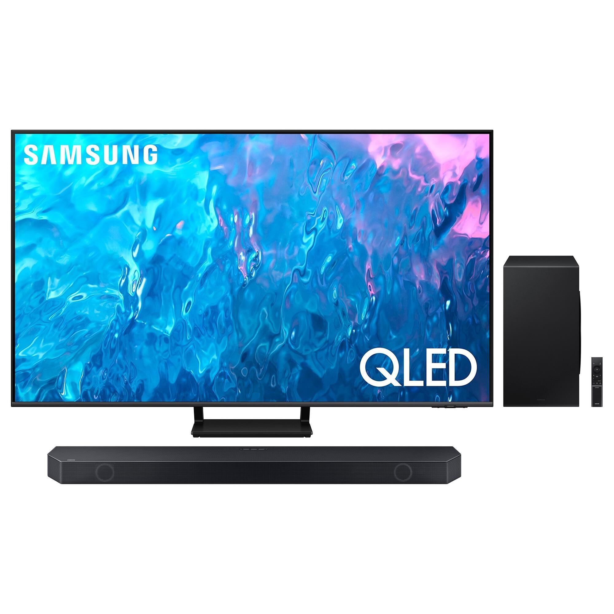 Samsung 65 curved tv with soundbar on sale
