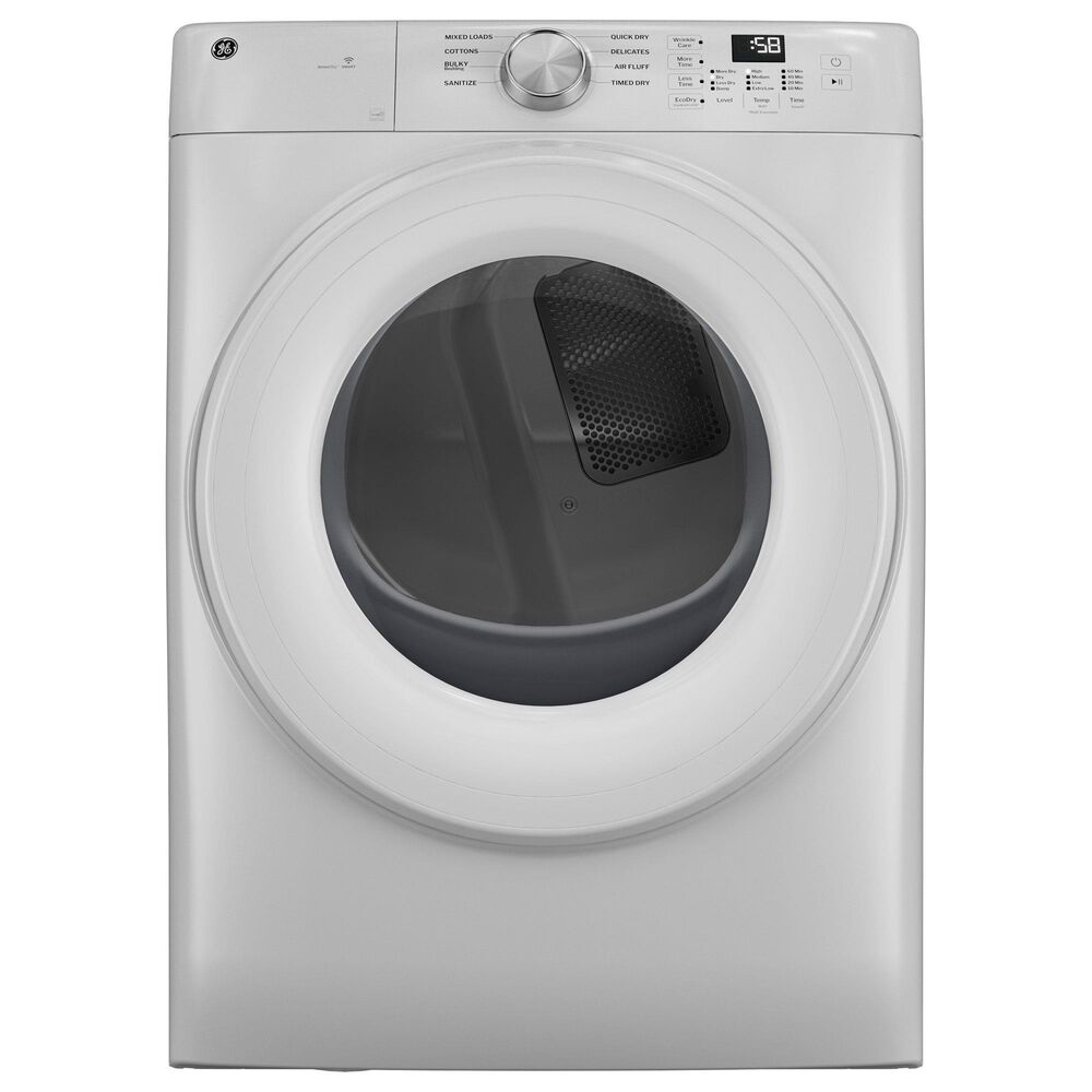 GE 7.8 Cu. Ft. Smart Front Load Gas Dryer in White, , large