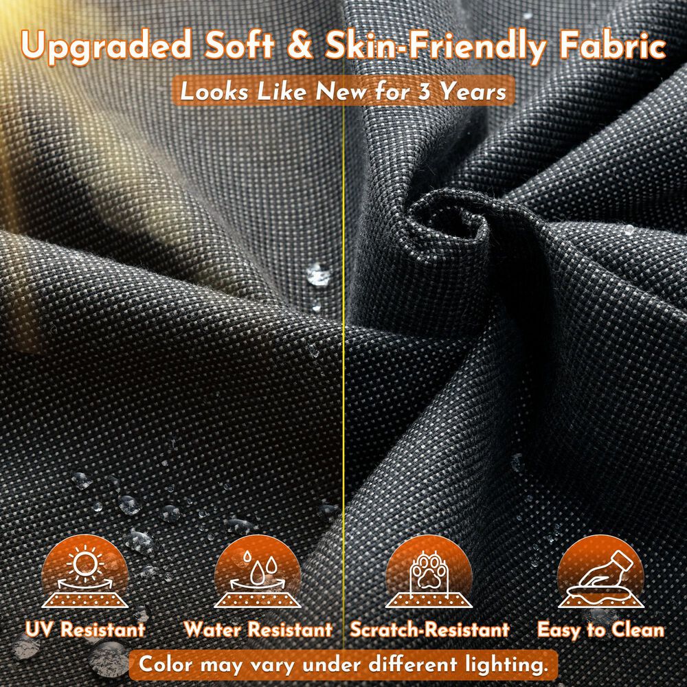 HOMLUX 10-Piece Modular Patio Conversation Set in Black, , large