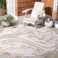Safavieh Martha Stewart Cyprus Abstract 6"7" Round Ivory and Beige Area Rug, , large