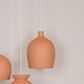 Creative Coop Sienna 1-Light Large Pendant with Terra Cotta Shape in White, , large