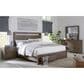 Riva Ridge Modern Loft 4 Piece Queen Storage Panel Bedroom Set in Greystone, , large