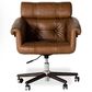 Four Hands Allston Desk Chair in Mocha Ash and Polished Aluminum, , large