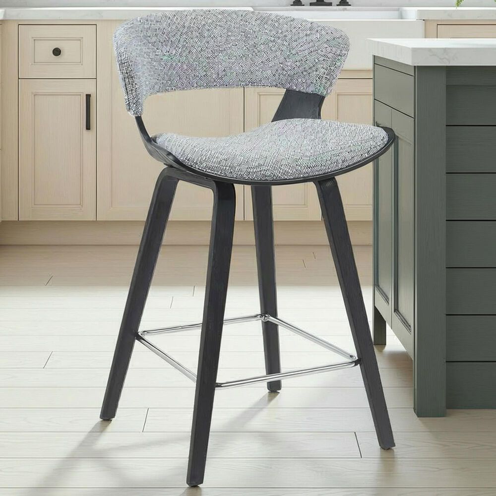 Armen Living Jagger Counter Height Stool in Black, , large