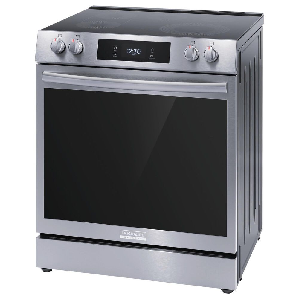 Frigidaire Gallery 3 Piece Kitchen Package with 27.8 Cu. Ft. French Door Refrigerator, 30&quot; Front Control Electric Range with Total Convection, and Built-In Bar Handle Dishwasher with CleanBoost in Stainless Steel, , large