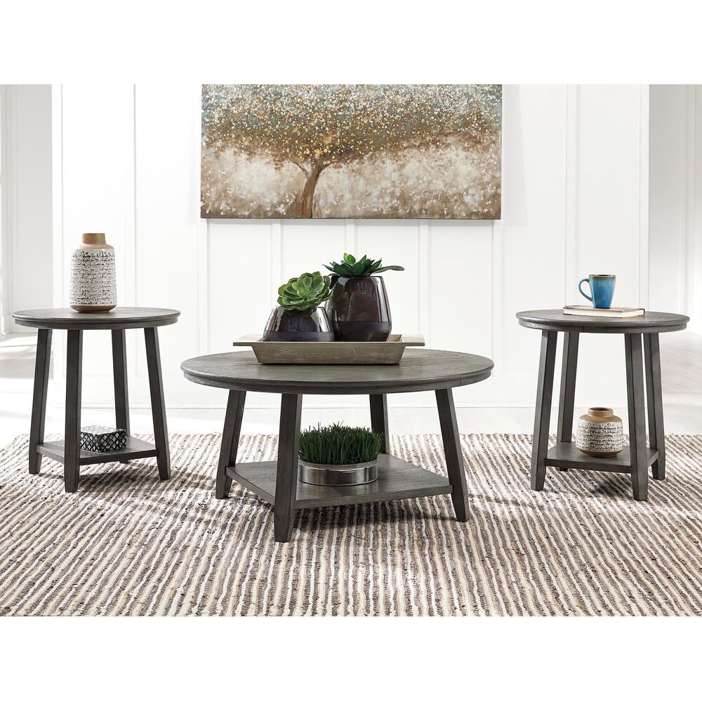 Ashley Caitbrook 3-Piece Occasional Table Set in Antique Washed Gray, , large